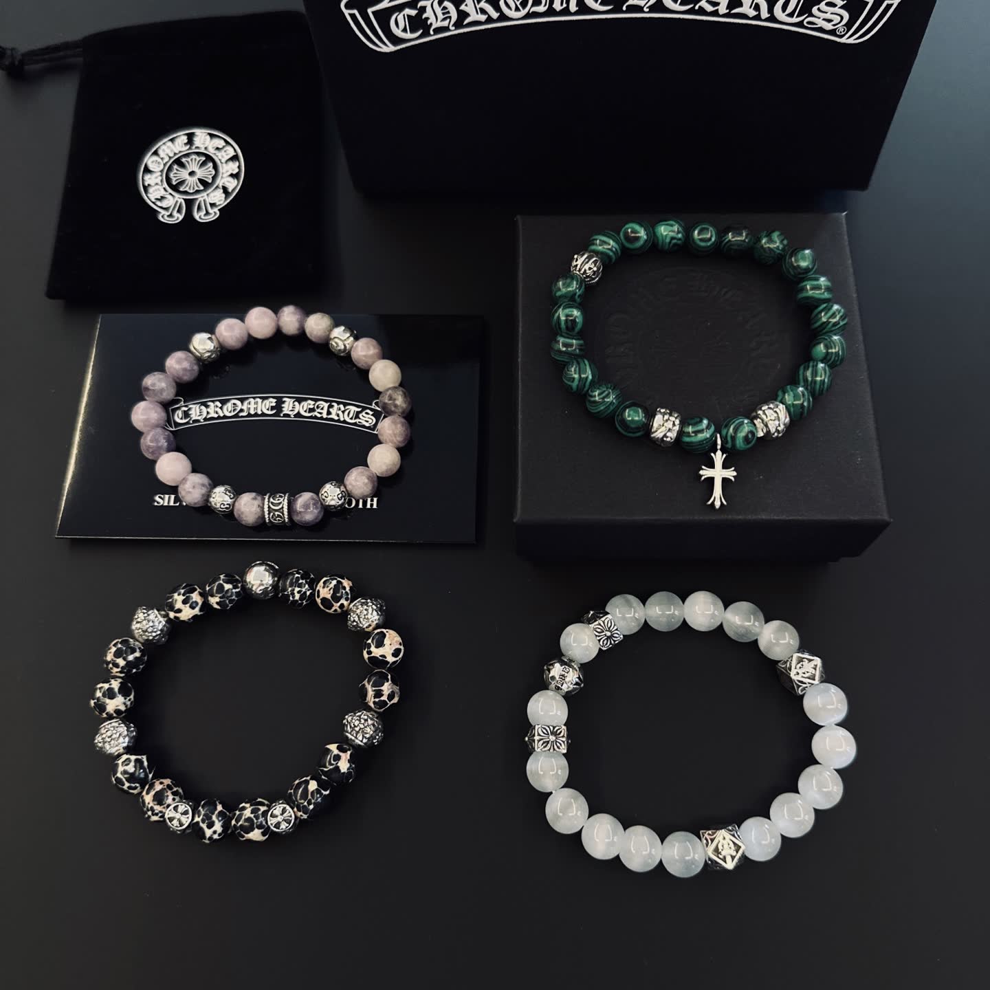 Chrome Hearts Beaded Bracelets Set Chrome Hearts Beaded Bracelets Set